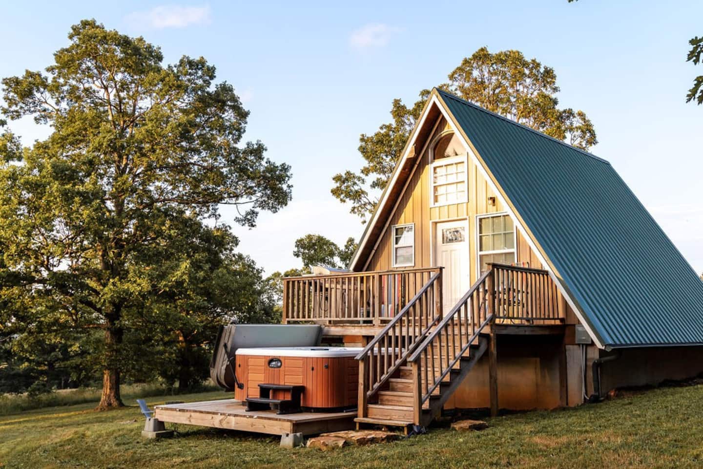Arkansas A-Frame Cabin with Hot Tub