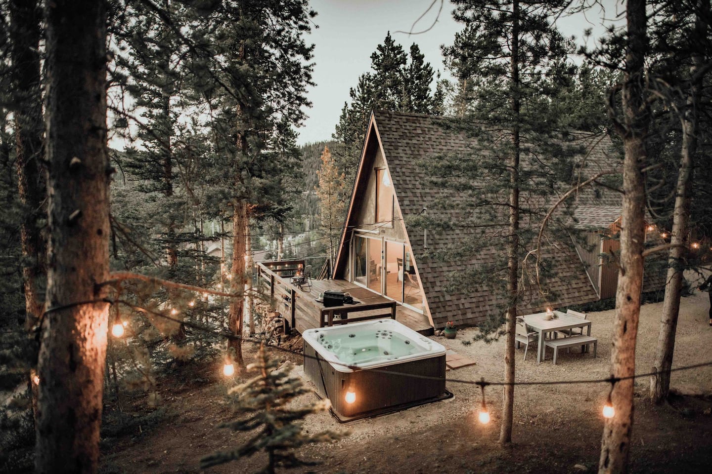 High Point Hideaway A-Frame Cabin with Hot Tub