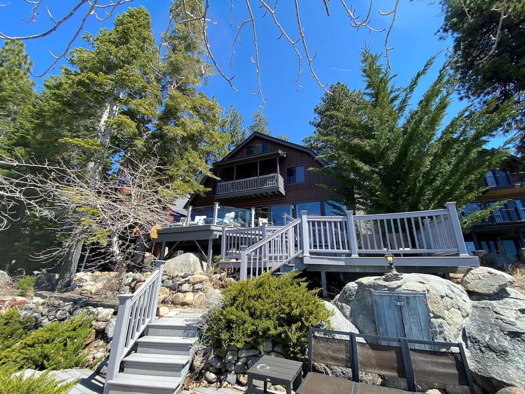 Luxury Lakefront Lake Tahoe Nevada Cabin with Hot Tub