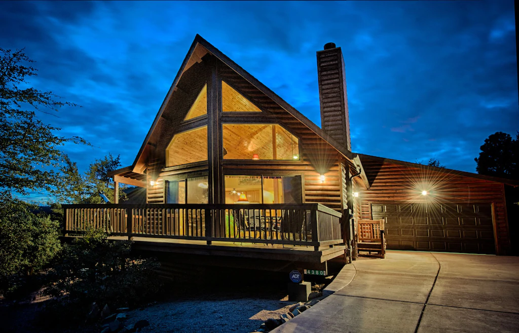 Stunning Log A-Frame Cabin Arizona Rental