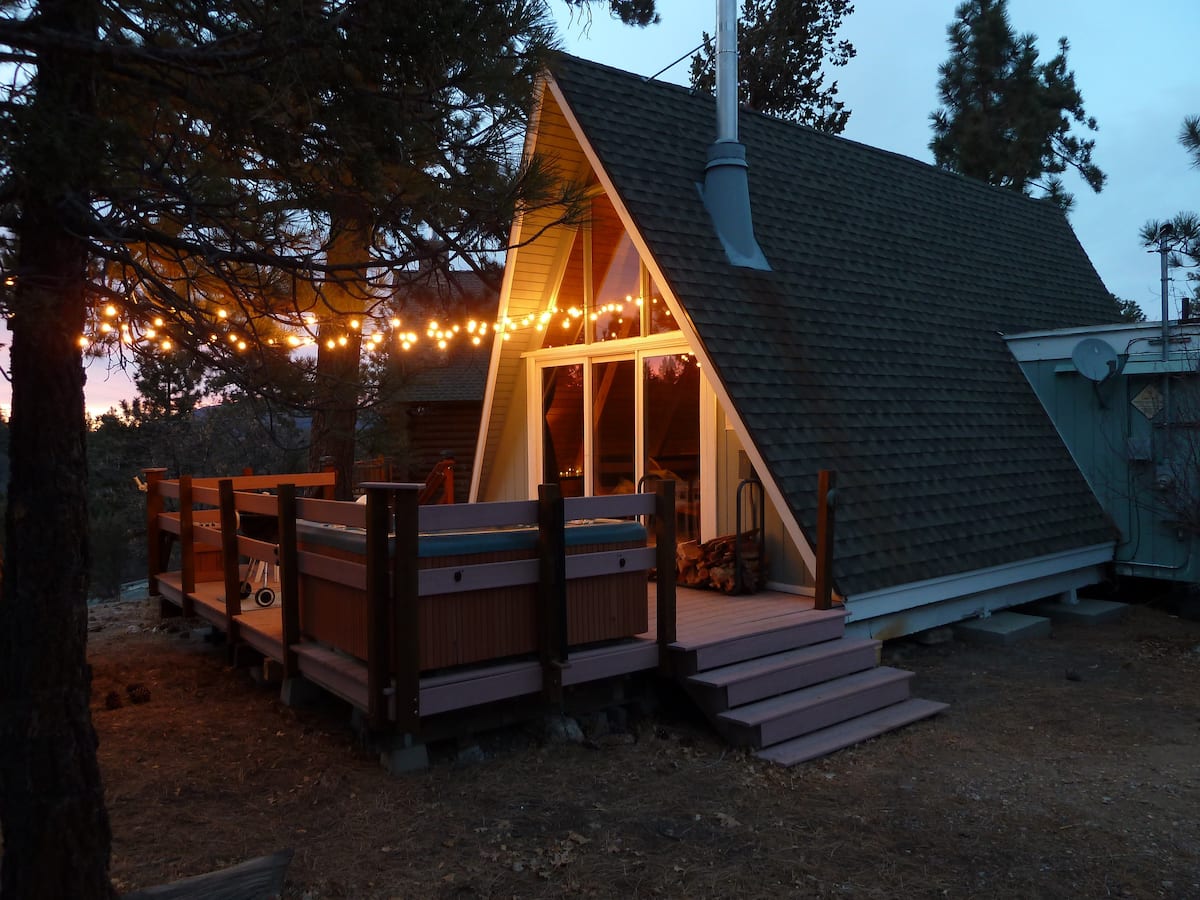 The Owl’s Nest A-Frame Cabin Rental With Hot Tub