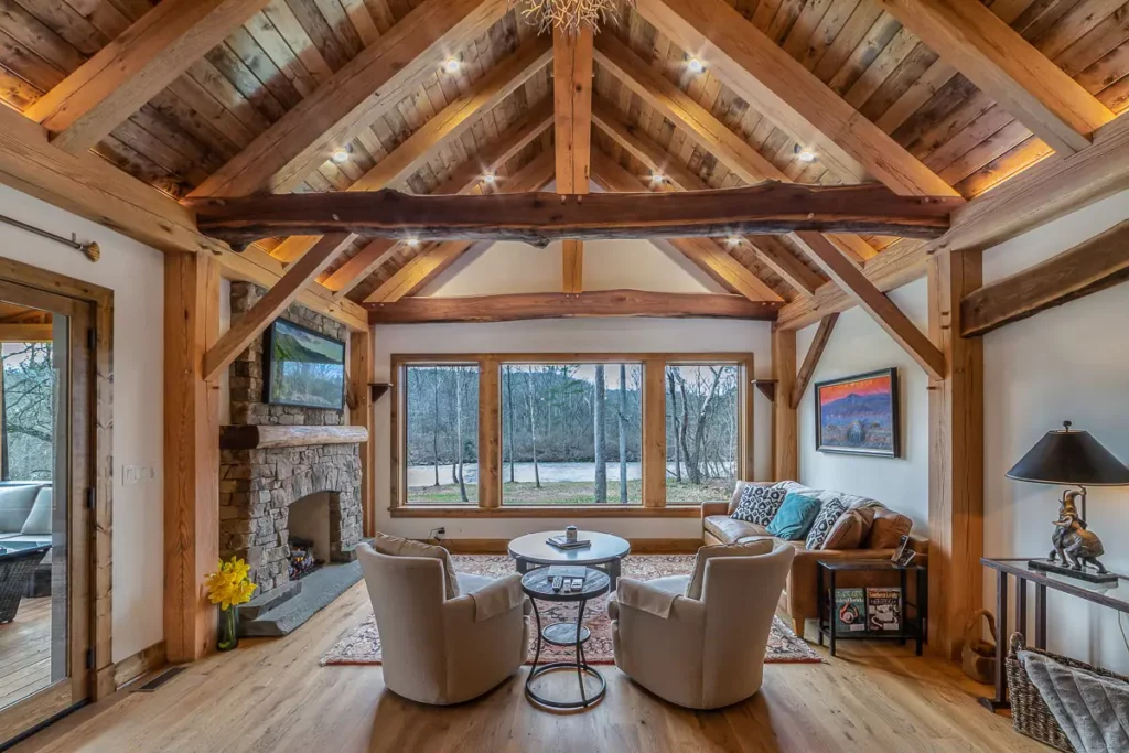 Stunning wooden cabin interior