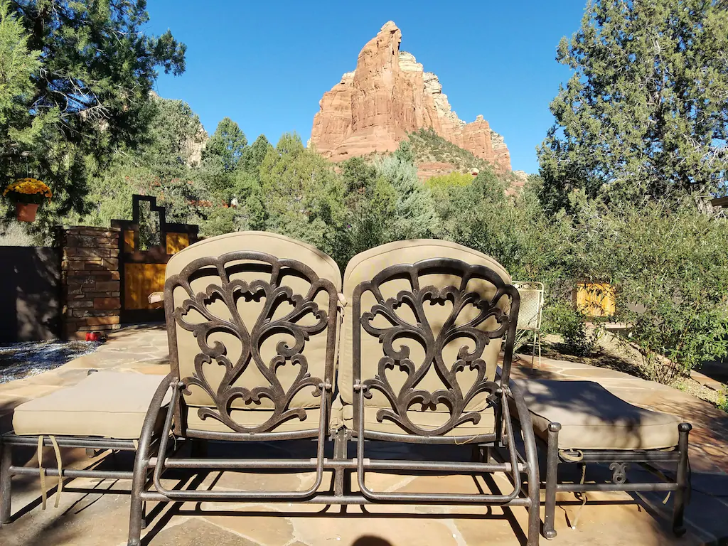 Amazing sedona views log Romantic Cabins in Arizona with Hot Tubs