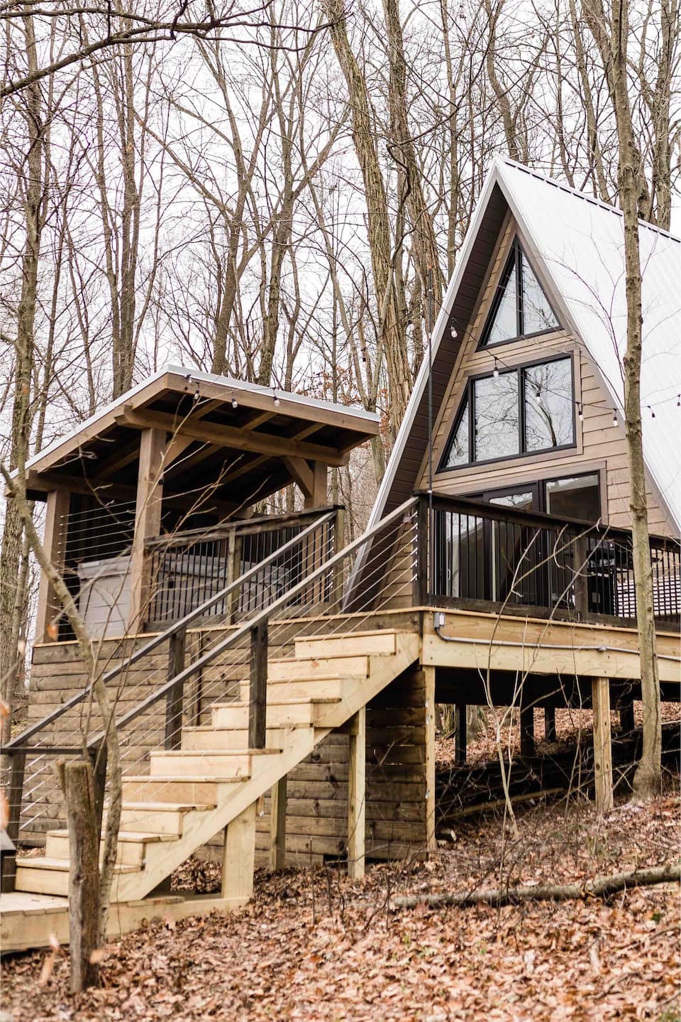 Creekside Dwellings A-Frame Secluded Cabins Ohio