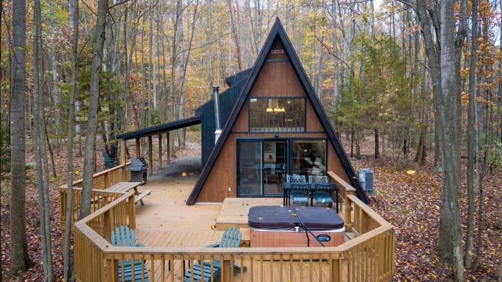 Dreamtime Modern A-Frame Cabin with Hot tub West Virginia