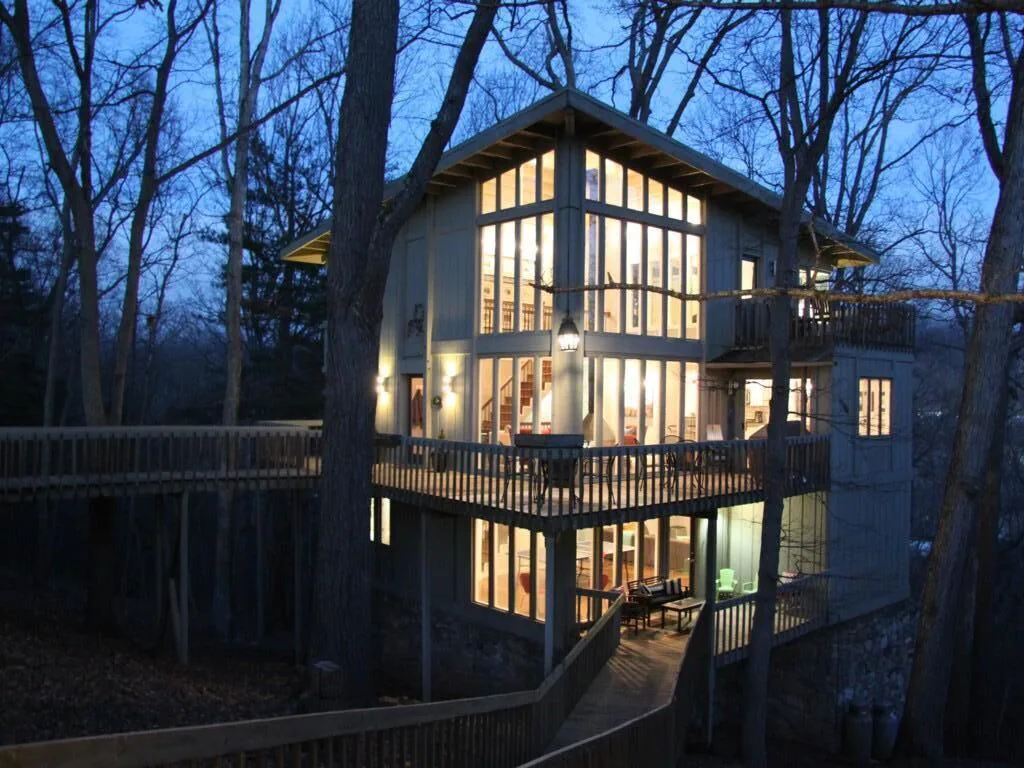 Tree Tops Luxury Treehouse Cabin North Carolina