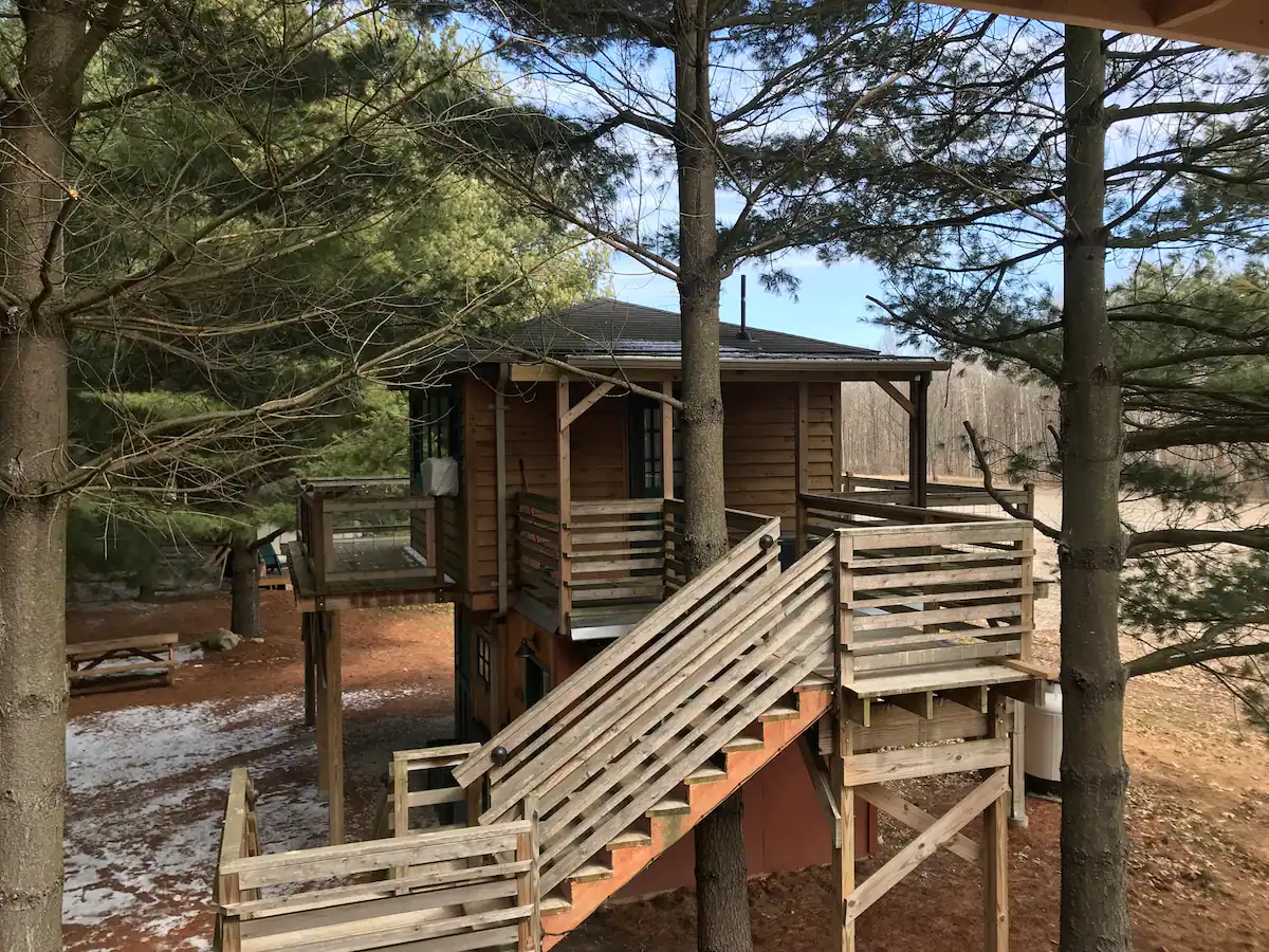 Outpost Treehouse Airbnb Michigan