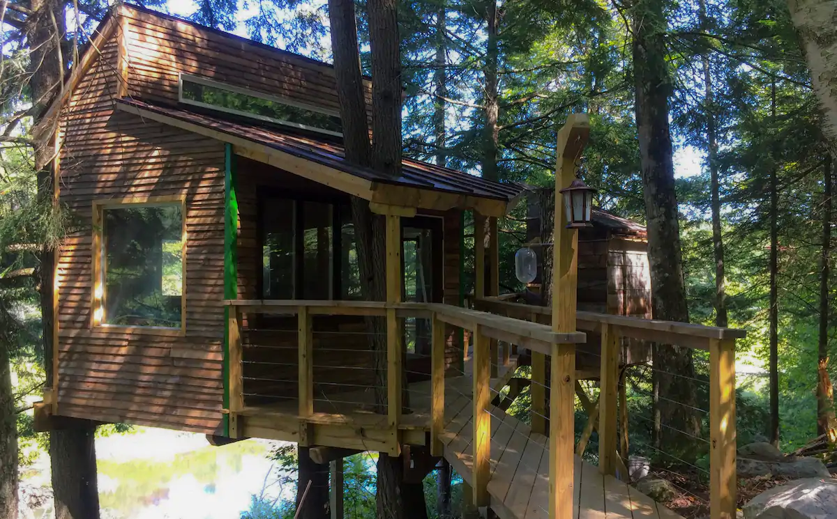 The Beaver Pond Treehouse Vermont Airbnb