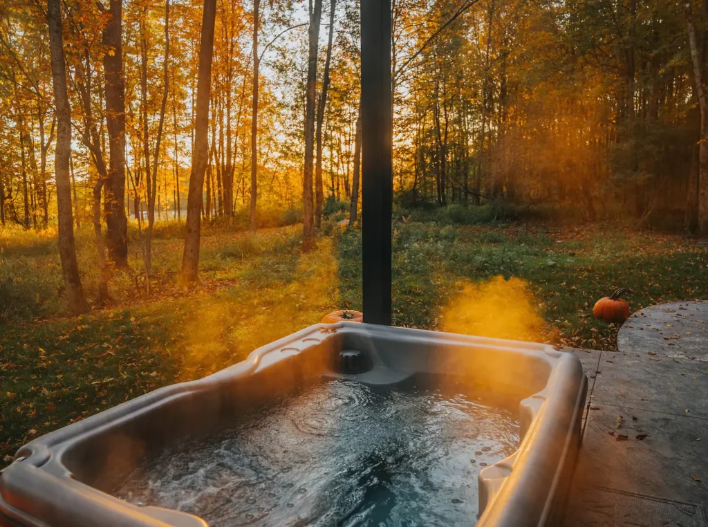 Adirondack Cabin Rental Hot Tub