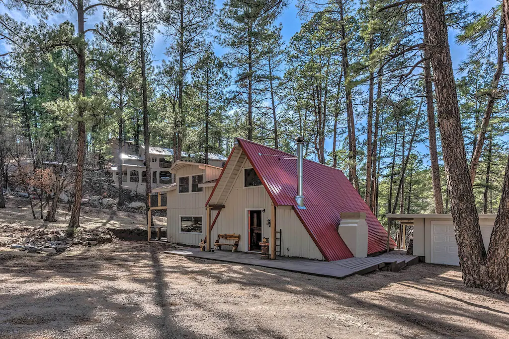 Romantic Ruidoso A-Frame Cabin Getaway New Mexico