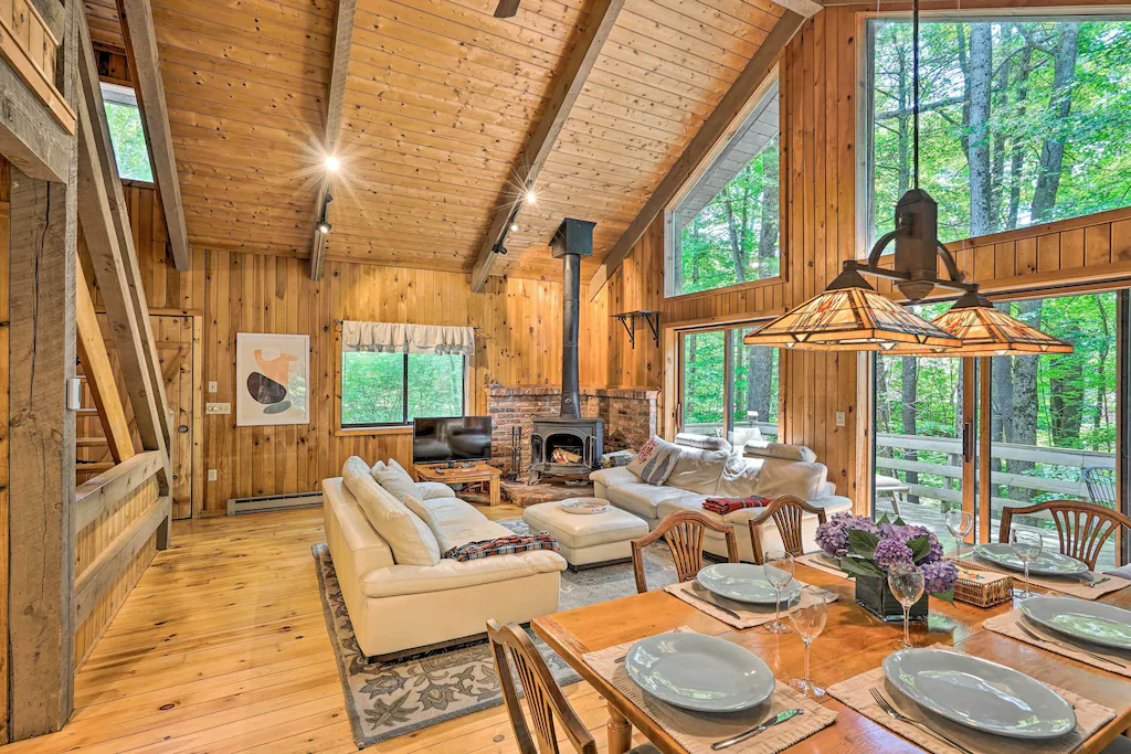 Serene Berkshires Cabin with Deck and Fire Pit